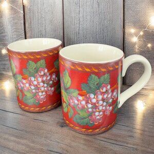Raymond Waites Cornucopia Certified International Corporation Cups Mugs Set 2